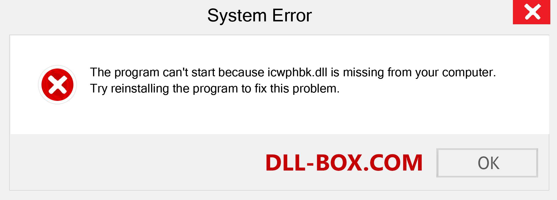  icwphbk.dll file is missing?. Download for Windows 7, 8, 10 - Fix  icwphbk dll Missing Error on Windows, photos, images